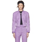Marine Serre Purple Moire Jacket