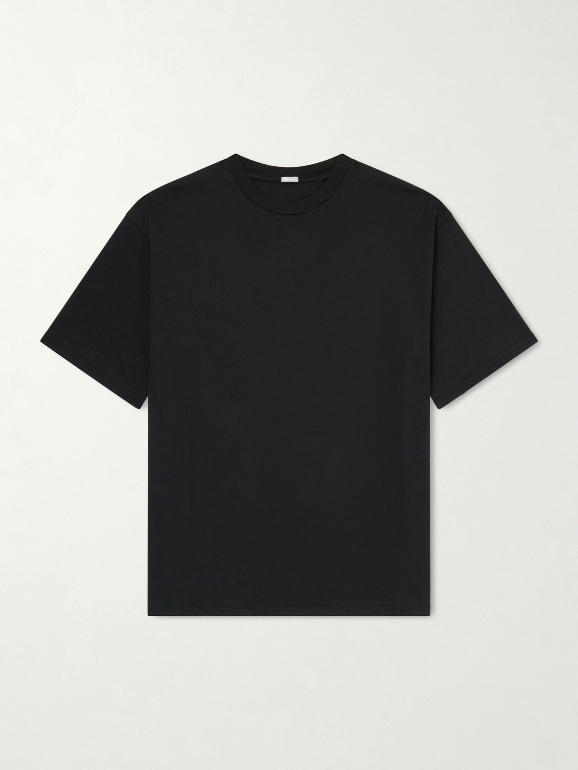 A.PRESSE - Cotton and Cashmere-Blend T-Shirt - Black