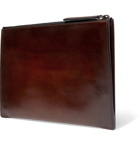 Berluti - Band Leather Pouch - Men - Brown