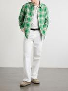 God's True Cashmere - Harbor Checked Linen Shirt - Green