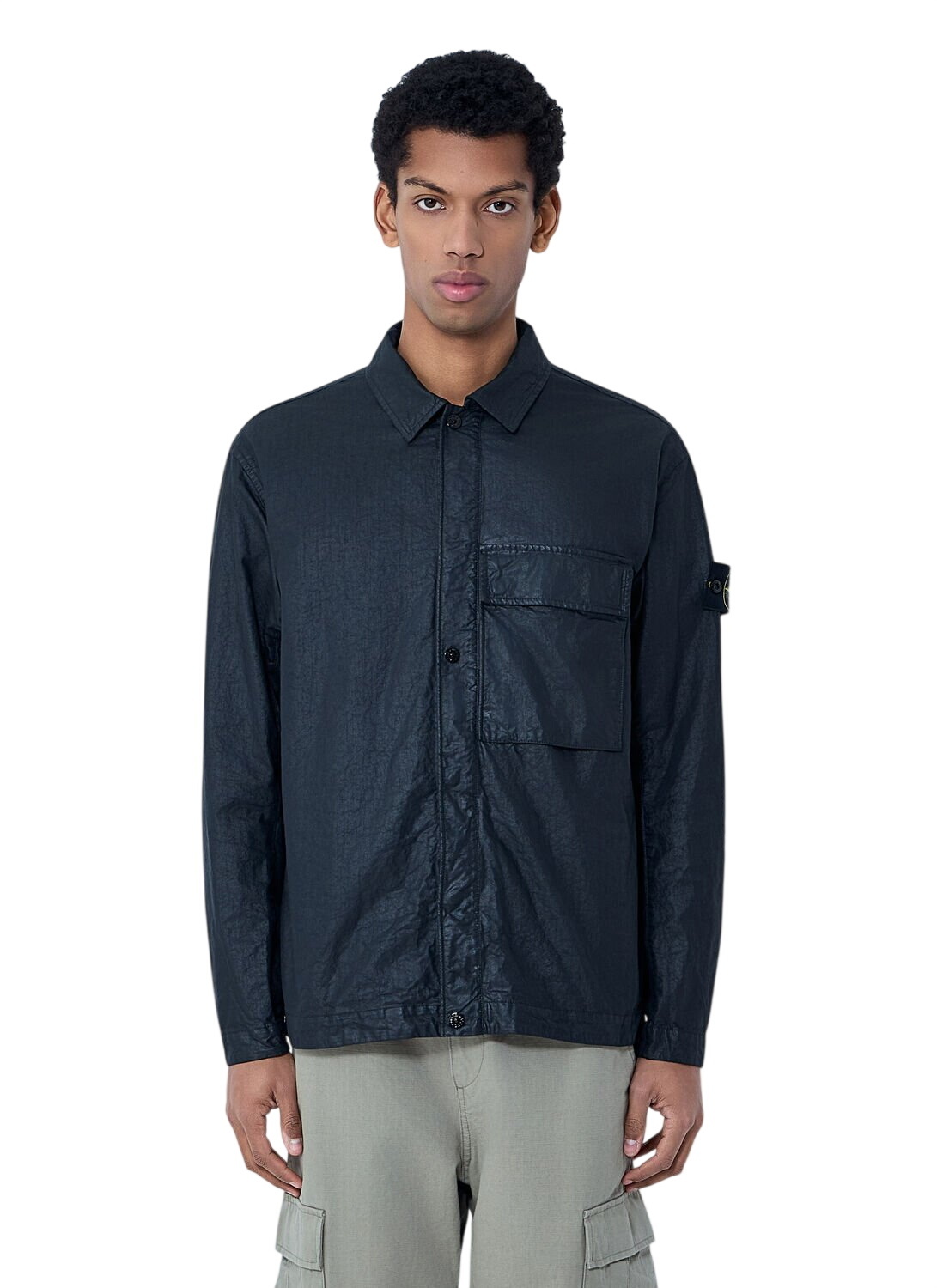 Stone Island Lamy Flock Pocket Zip Overshirt Stone Island