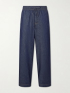 LOEWE - Anagram-Detailed Wide-Leg Jeans - Blue