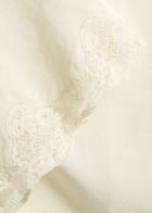 Rixo Crystal Lace-trimmed Woven Maxi Skirt Cream