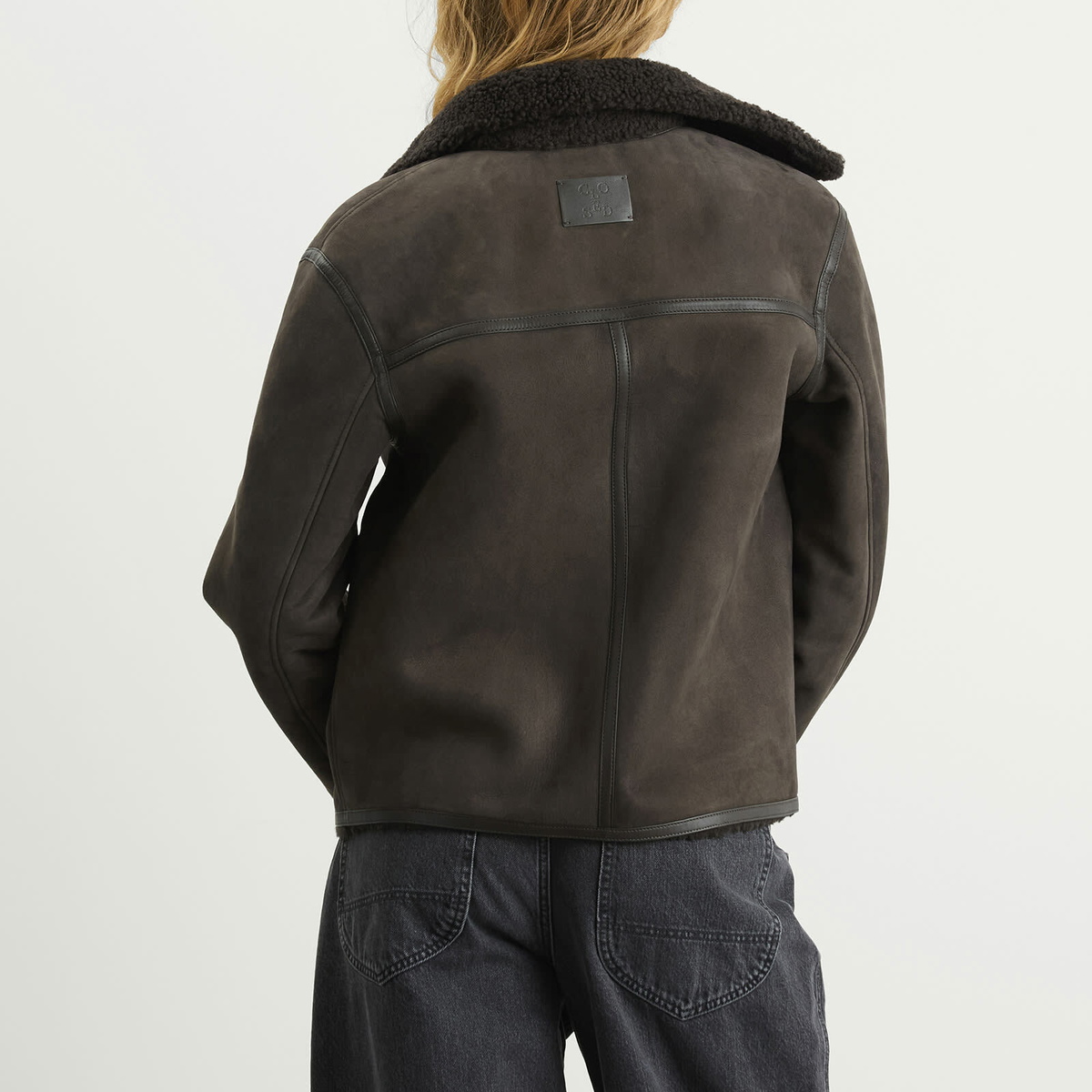 Closed Women's Shearling Jacket in Cosmic Grey