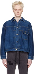 Remi Relief Blue Button Denim Jacket
