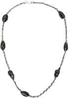 Panconesi Silver Anthracite Chain Necklace