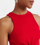Magda Butrym Gathered cotton-blend tank top