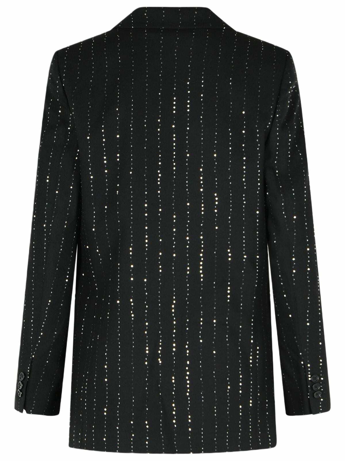 Philipp Plein boyfriend Fit Blazer With Black Wool Blend Paiettes