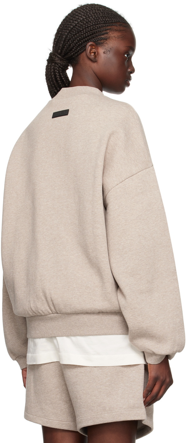 Fear of God ESSENTIALS Beige Crewneck Sweatshirt Fear Of God Essentials