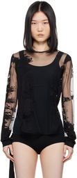 Ann Demeulemeester Black Frea Long Sleeve T-Shirt