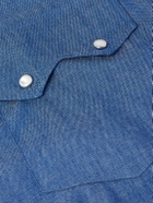 J. Mueser - Neapolitan Slim-Fit Cotton-Chambray Shirt - Blue