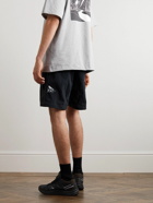 And Wander - Maison Kitsuné Straight-Leg Logo-Print Shell Shorts - Black