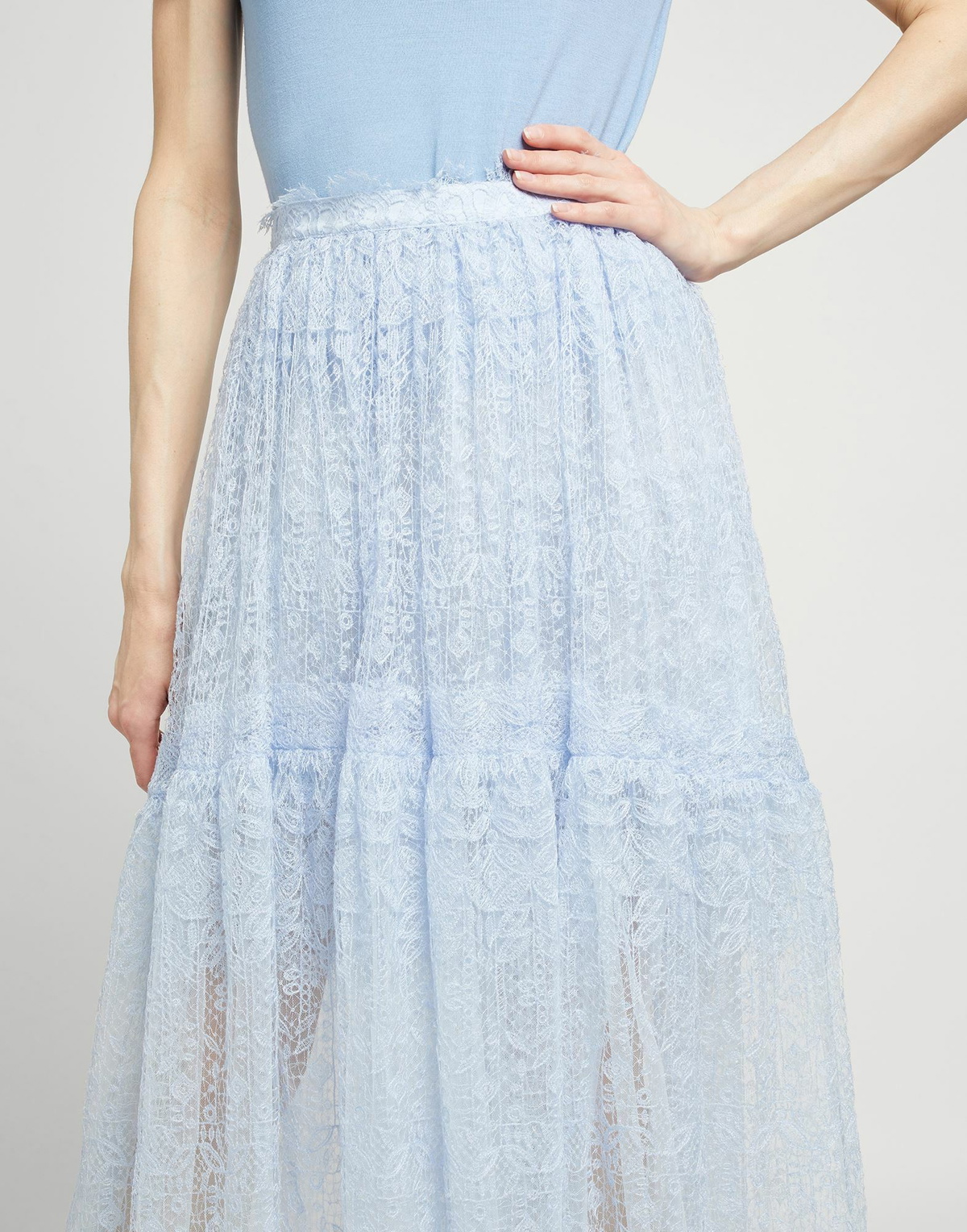 Ermanno Scervino Womens Maxi skirt in Sky blue