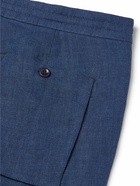 Loro Piana - Slim-Fit Linen Drawstring Trousers - Blue