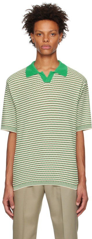 Photo: Solid Homme Green Striped Polo