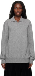 Comme des Garçons Shirt Gray Knit Polo