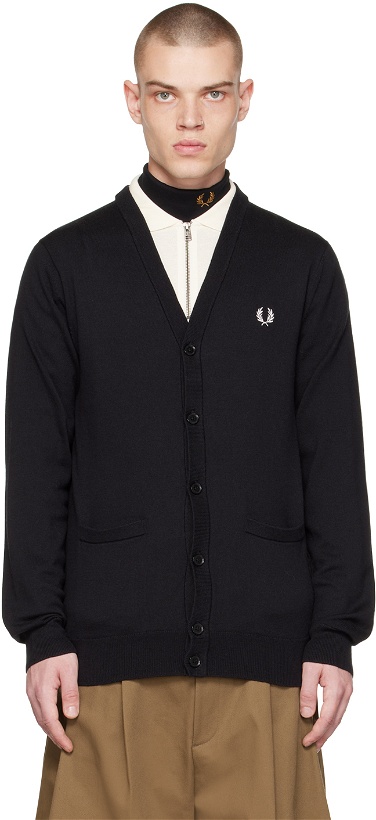 Photo: Fred Perry Black Classic Cardigan