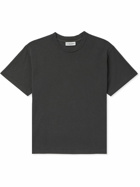 Cherry Los Angeles - Garment-Dyed Embroidered Cotton-Jersey T-Shirt - Gray