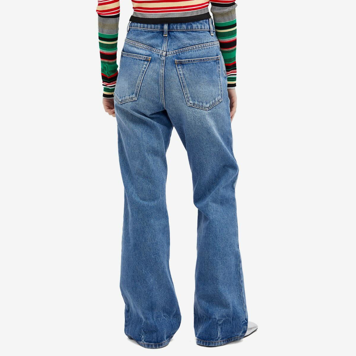 パンツ PACO RABANNE Denim Jeans Paco Rabanne Women's Embellished Jeans in Denim Stone Paco