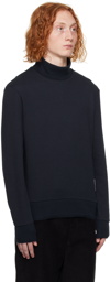 Thom Browne Navy Rib Turtleneck