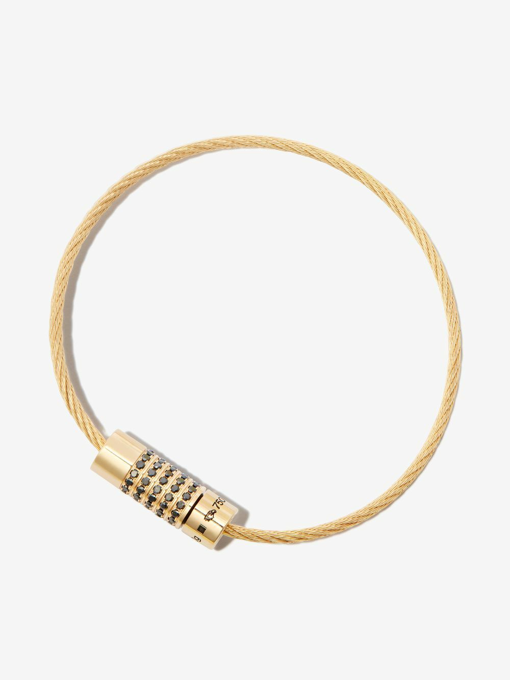 Le Gramme 18K Yellow Gold Le 9g Polished Diamond Cable Bracelet
