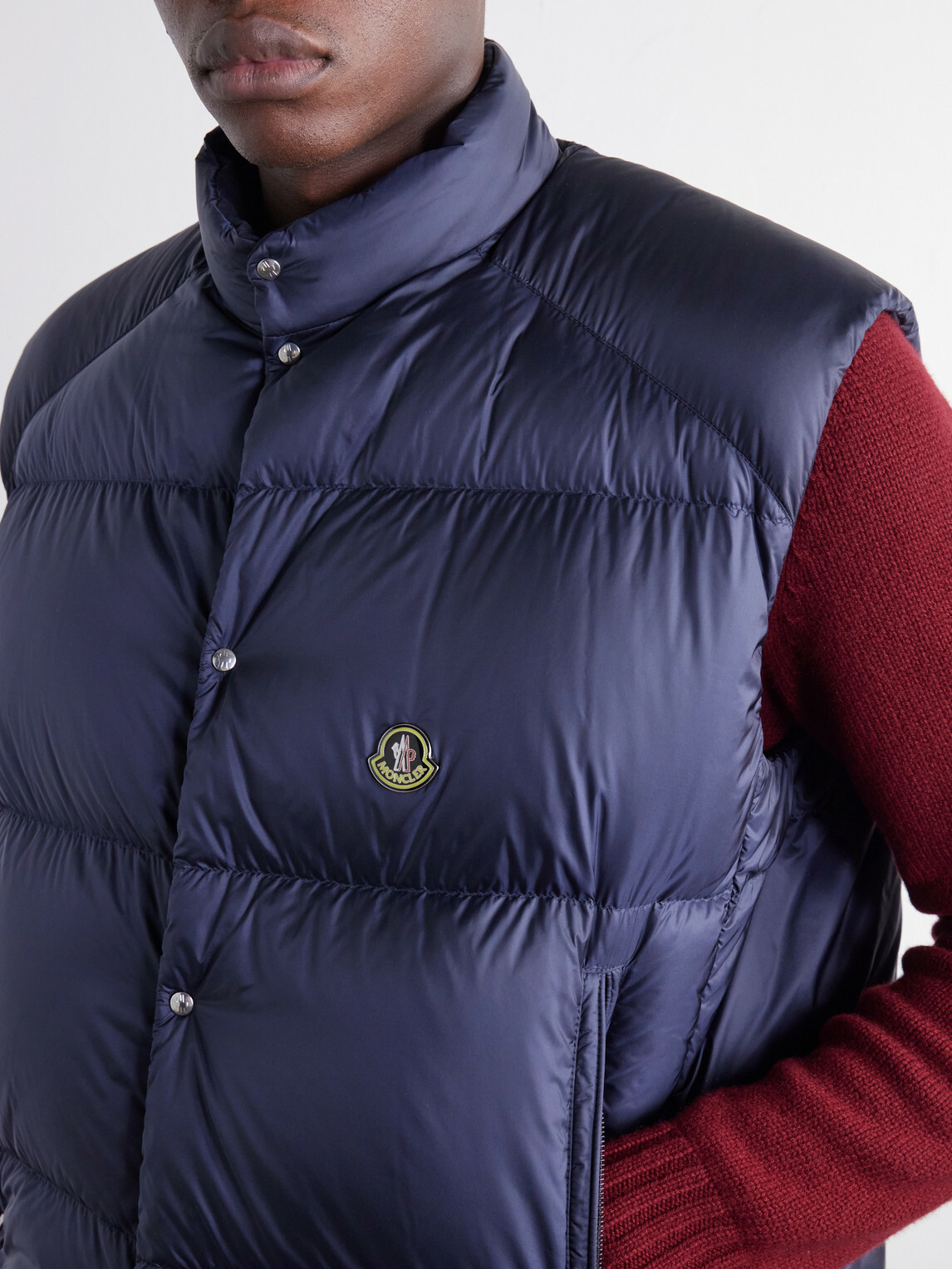 Moncler - Tibb Reversible Virgin Wool Down Gilet - Blue