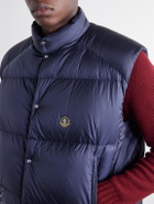 Moncler - Tibb Reversible Virgin Wool Down Gilet - Blue