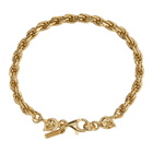 Emanuele Bicocchi SSENSE Exclusive Gold Birdcage Skull Bracelet