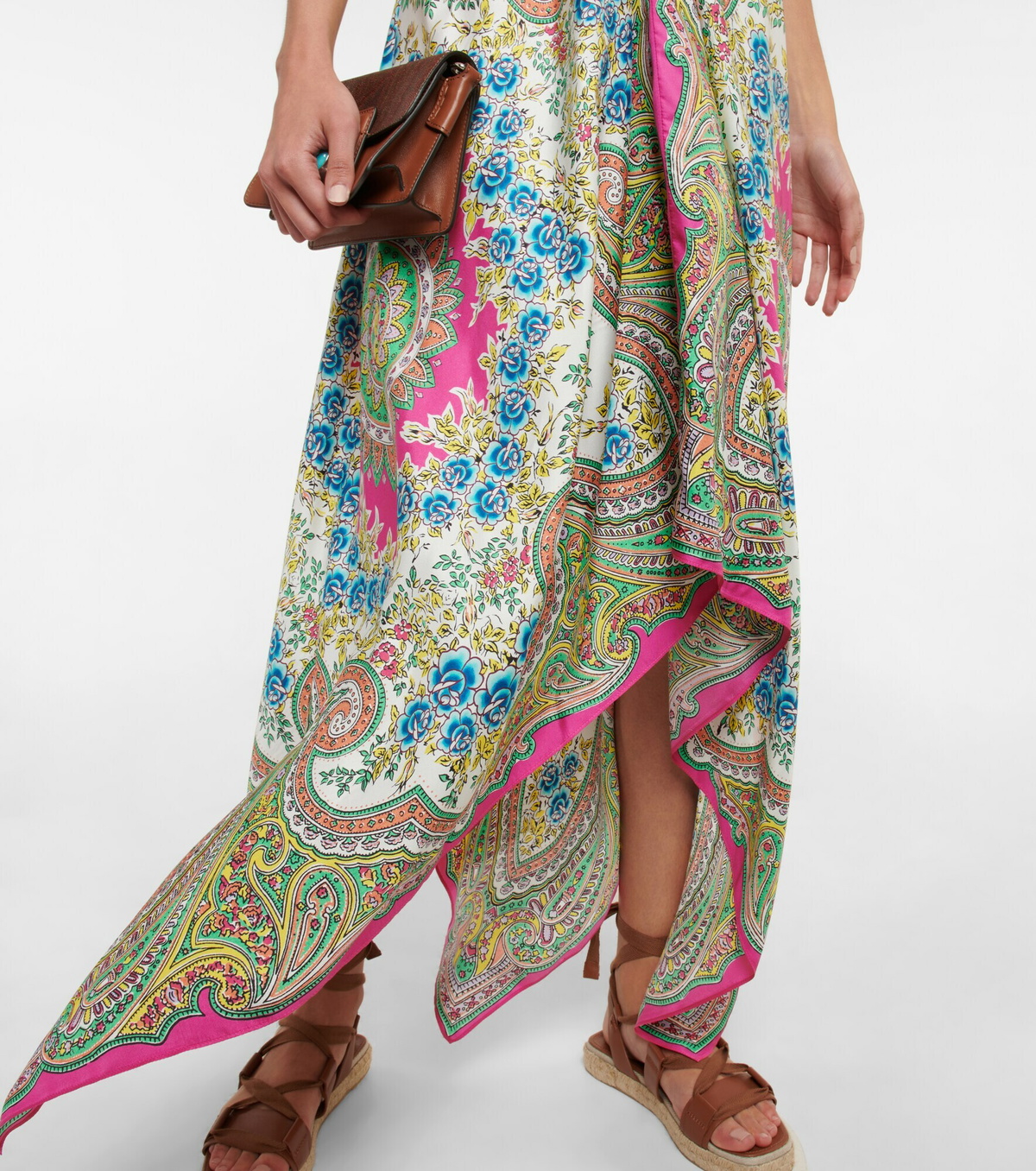 関税込【ETRO】Printed halterneck silk beach dress Printed halterneck silk beach dress in multicoloured - Etro