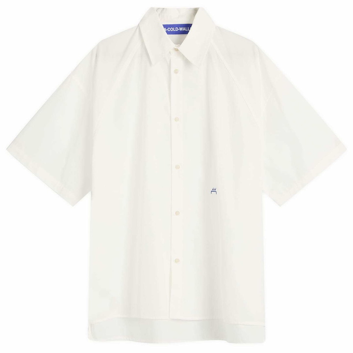 Photo: A-COLD-WALL* Men's Millbank Short Sleeve Shirt in White Optic