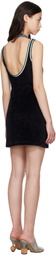 Casablanca Black Hippie Tennis Minidress