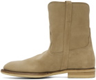 AURALEE Beige Suede Boots