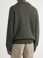 A.P.C. - Virgin Wool Half-Zip Sweater - Green