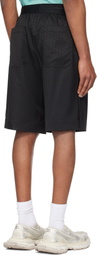 Helmut Lang Black Jacquard Car Shorts