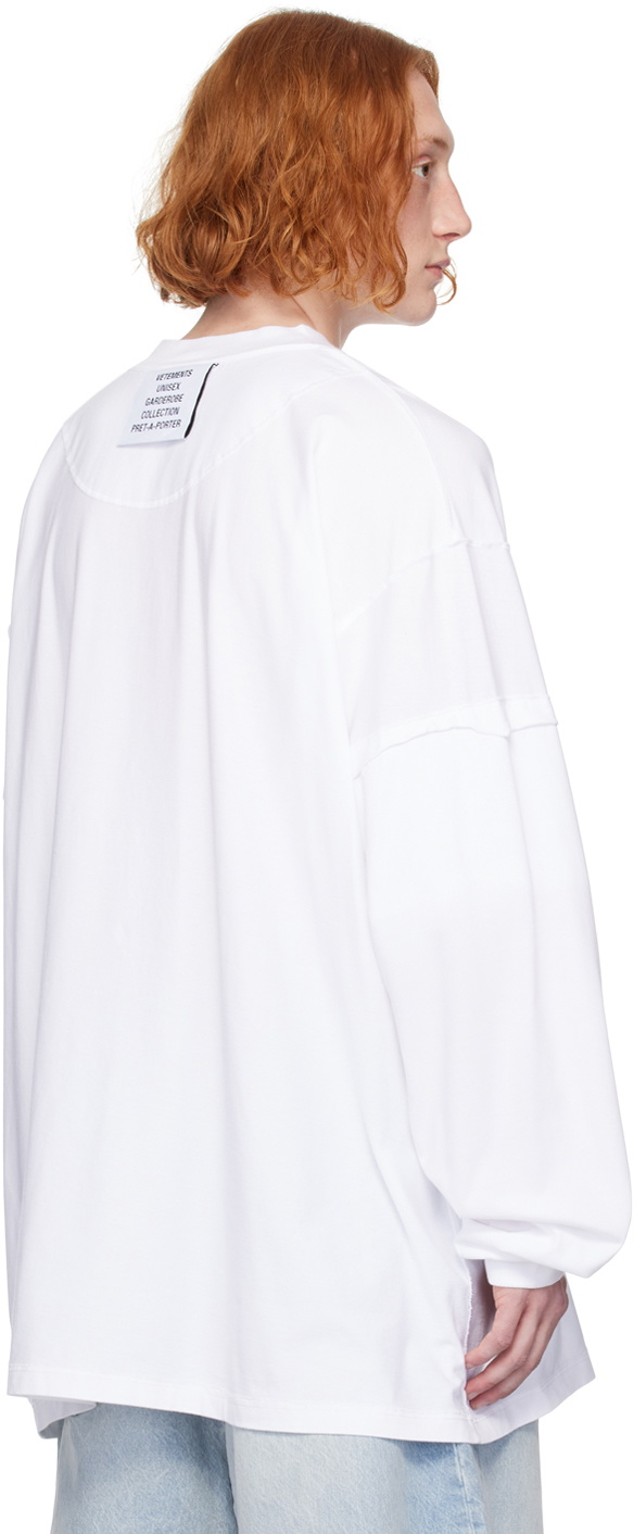 Vetements Inside Out Long Sleeve Graphic VETEMENTS White