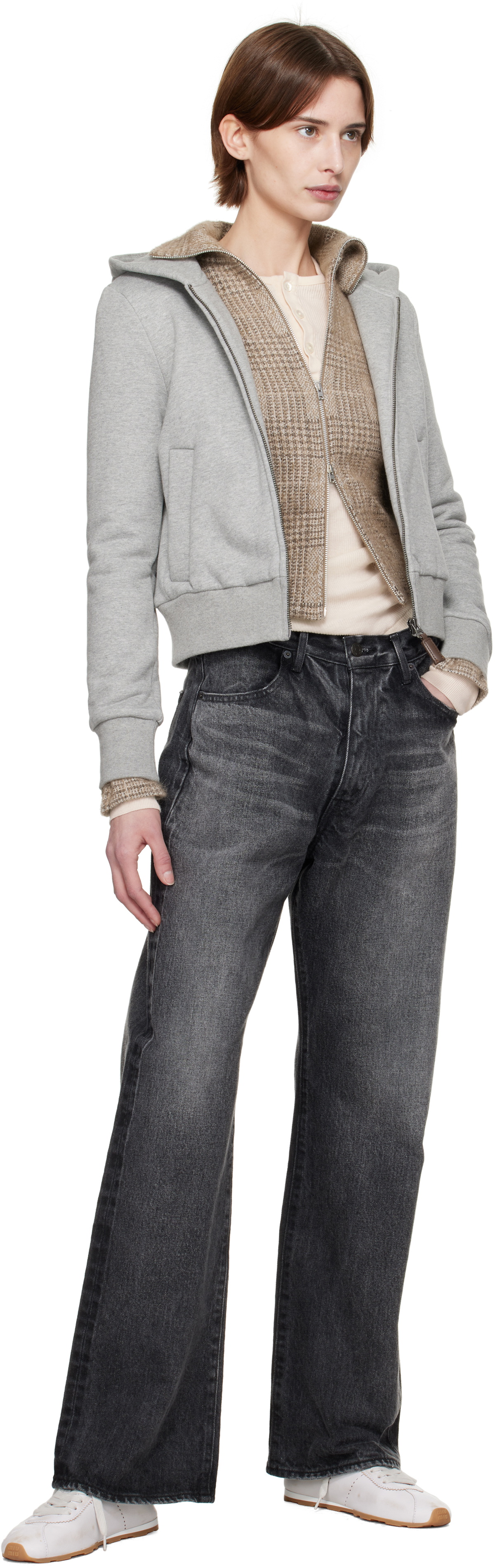 Fax Copy Express Gray Tight Fleece-Lined Hoodie