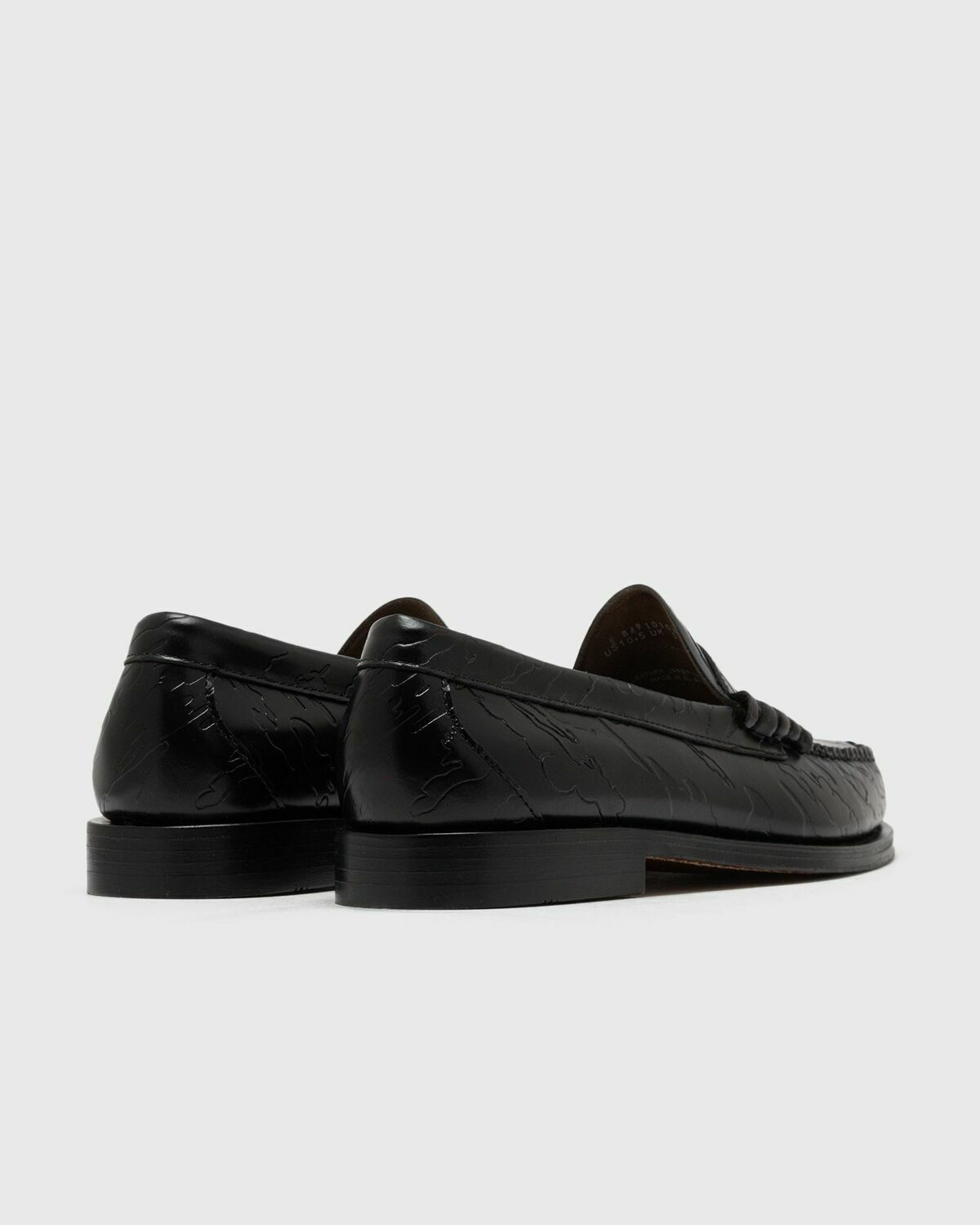 G H Bass WEEJUN HERITAGE Larson Maharishi Emb Black Mens Casual Shoe