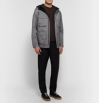 Theory - Checked Shell Hooded Jacket with Detachable Gilet - Gray