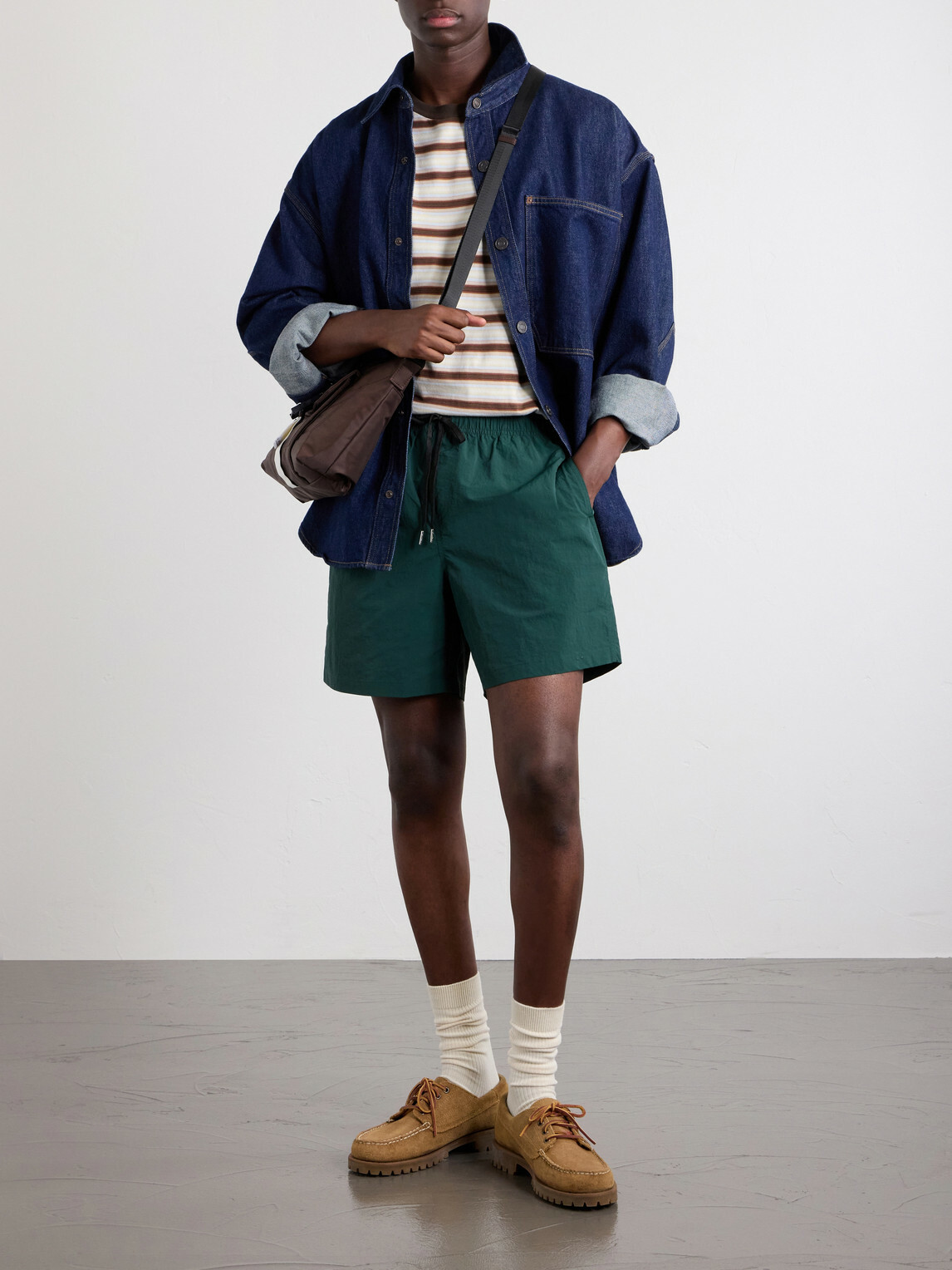 Corridor - Shell Drawstring Shorts - Green