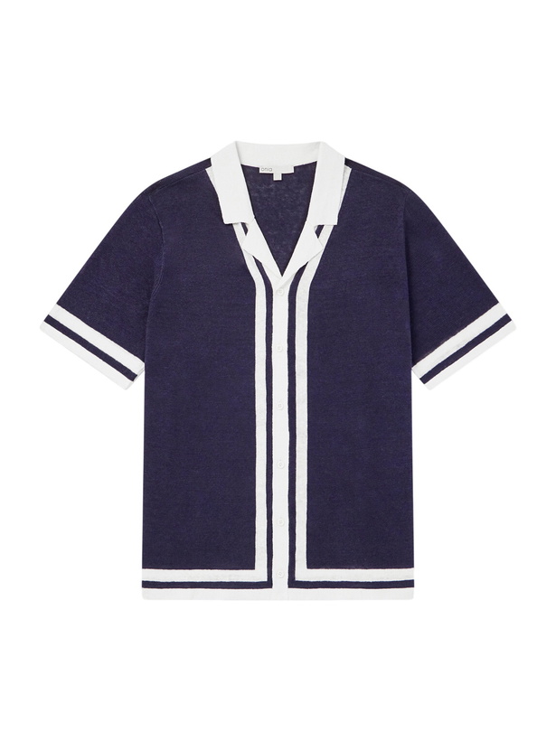 Photo: Onia - Camp-Collar Linen Shirt - Blue