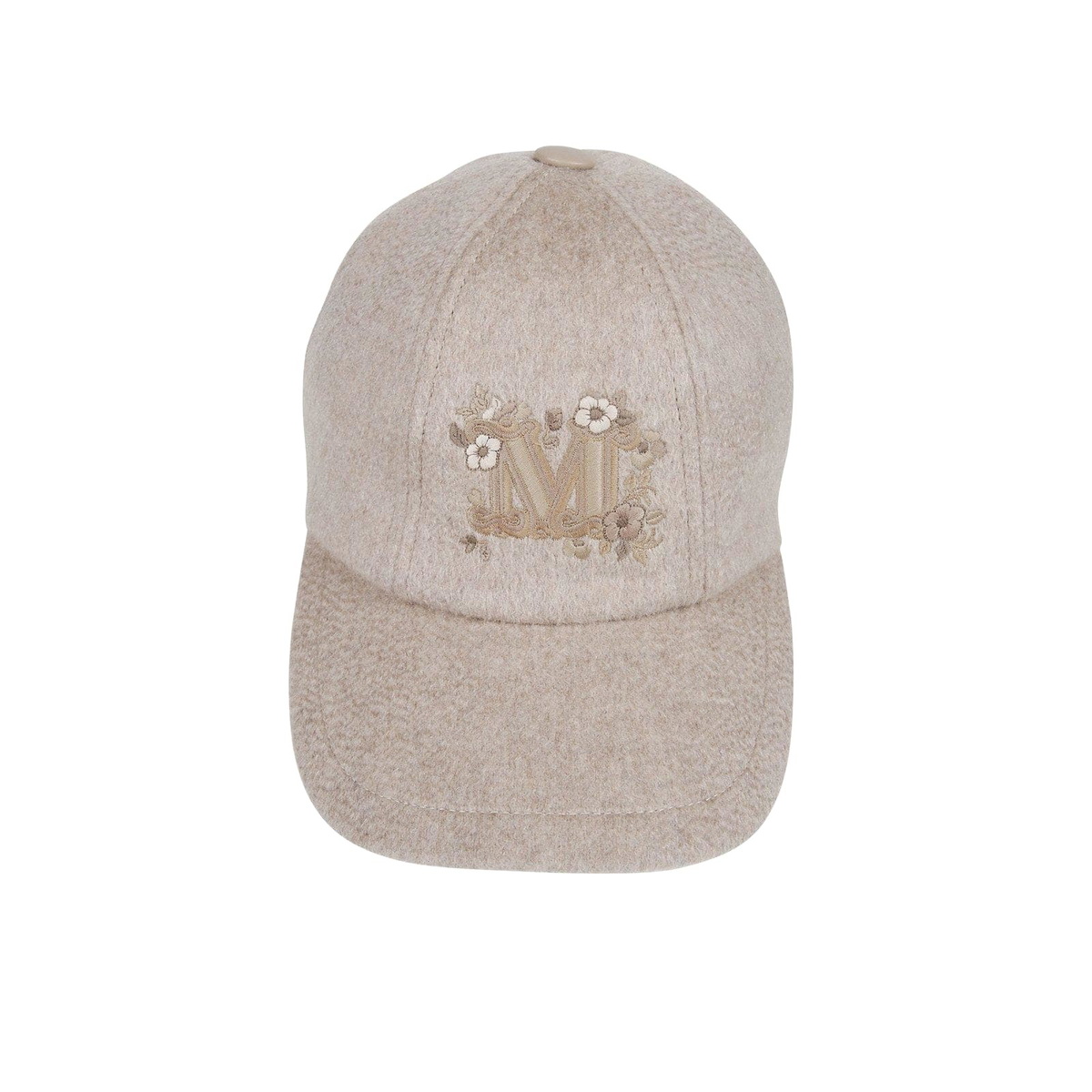 【関税込み】Max Mara グレー Teddy Melange Fabric キャップ Max Mara Gray Teddy Baseball Cap Max Mara