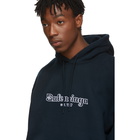 Balenciaga Navy Est. 1917 Back Pulled Hoodie