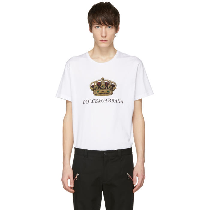 Photo: Dolce and Gabbana White Crown T-Shirt