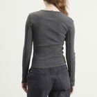 mfpen Women's Long Sleeve Rib T-Shirt in Washed Graphite