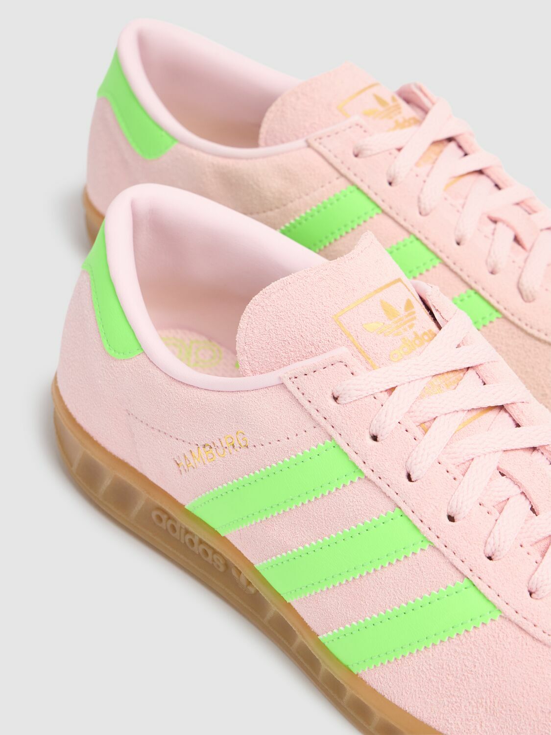 adidas gazelle silver green womens Adidas Unisex Hamburg 24 Bliss Pink / Semi Flash Aqua / Gum Low Top Sneakers