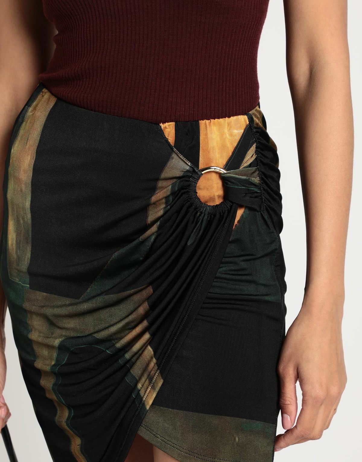Louisa Ballou Womens Mini skirt in Black