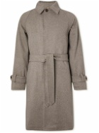 Stoffa - Raglan Belted Brushed Cashmere Coat - Brown