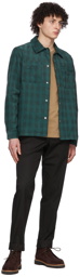 A.P.C. Green Corduroy Check Marco Jacket