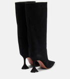 Amina Muaddi - Fiona suede knee-high boots