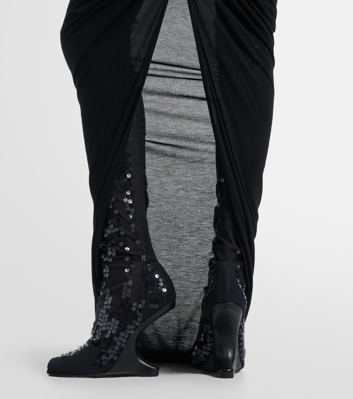 Rick Owens Cantilever embellished leather boots